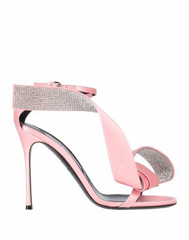 Area X Sergio Rossi Woman Sandals Pink Leather, Textile fibers Cover