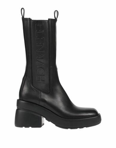 Elena Iachi Woman Boot Black Leather Cover