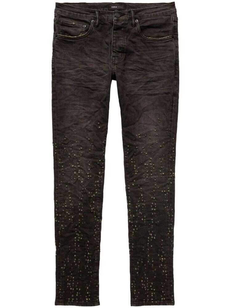 Purple Brand weft low-rise skinny jeans - Black Cover