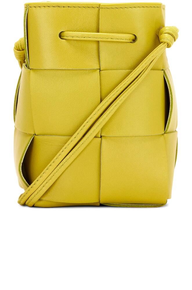 Bottega Veneta Mini Cassette Bucket Bag in Green Cover