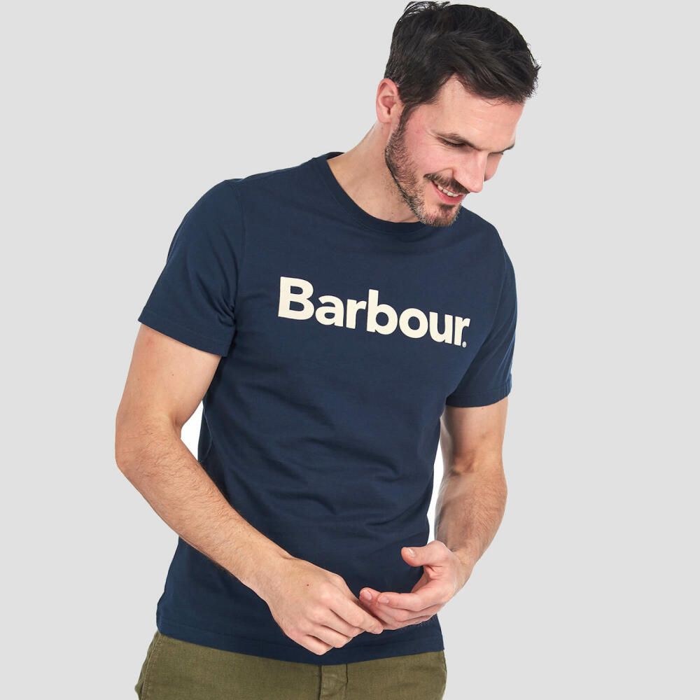 Barbour Heritage Men's Logo T-Shirt - New Navy Cover