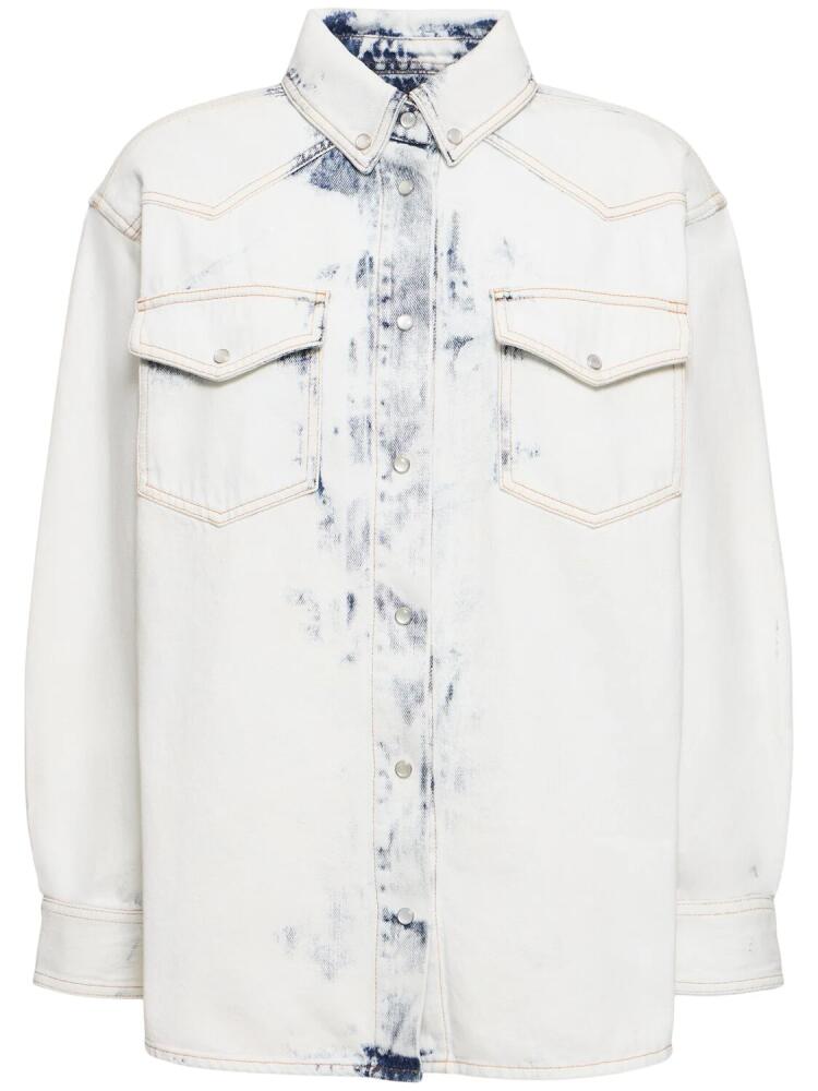 ALEXANDRE VAUTHIER Bleached Denim Overshirt Cover