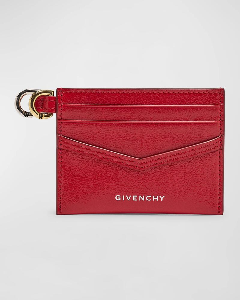 Givenchy Voyou Card Case in Tumbled Leather Cover