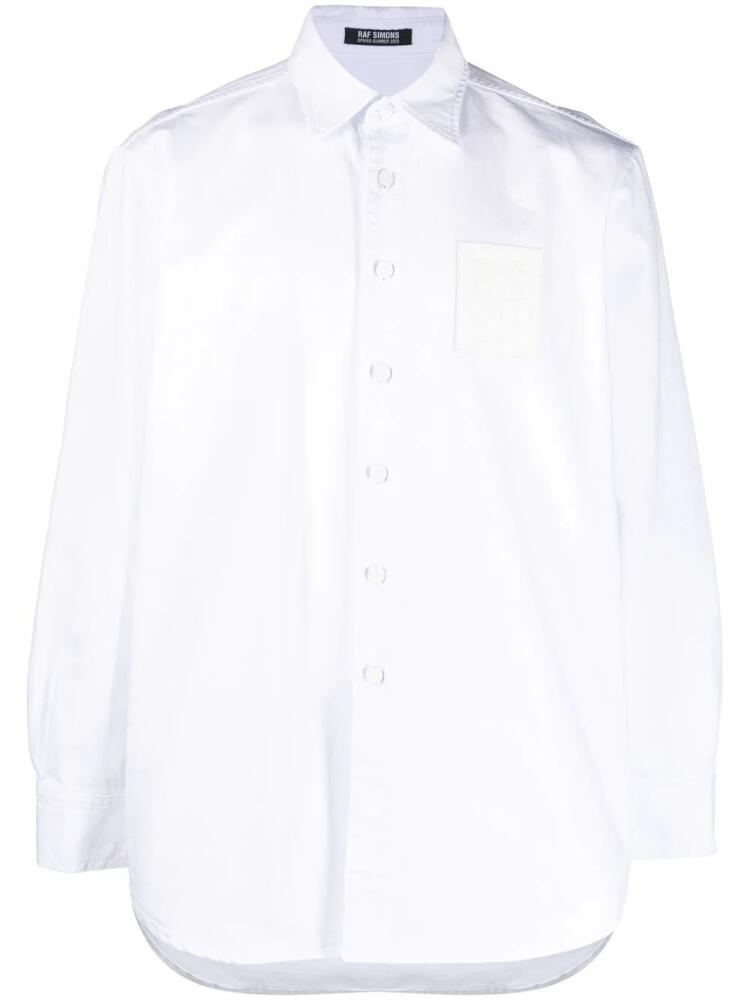 Raf Simons logo-patch shirt - White Cover