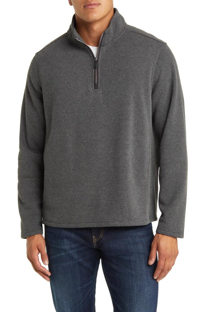 Rainforest Brushed Knit Quarter Zip Pullover in Charcoal Heather Cover