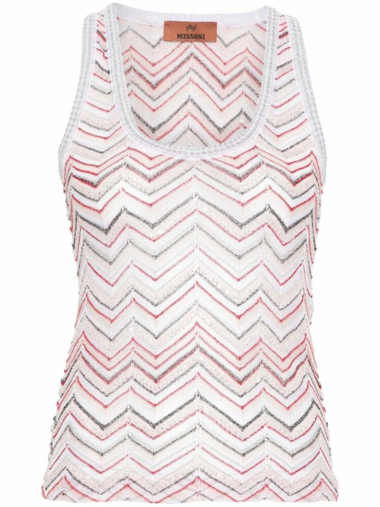 Missoni zigzag sequined tank top - Pink Cover