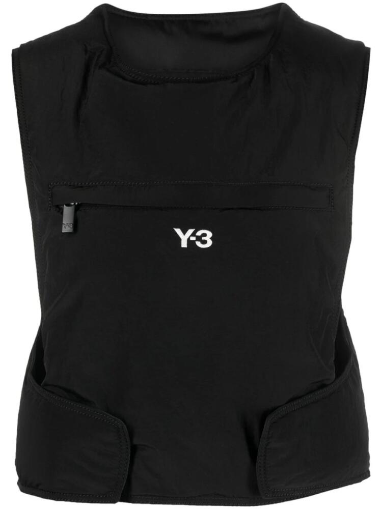 Y-3 logo-embroidered vest bag - Black Cover