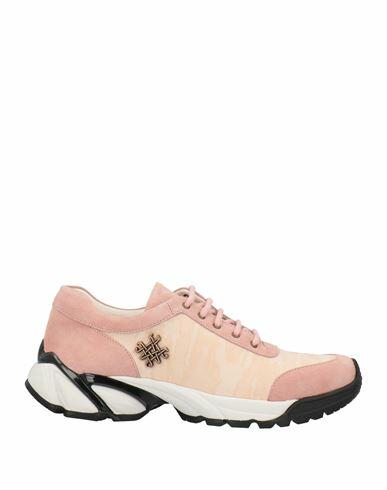 Mr & Mrs Italy Woman Sneakers Blush Calfskin, Cotton Cover