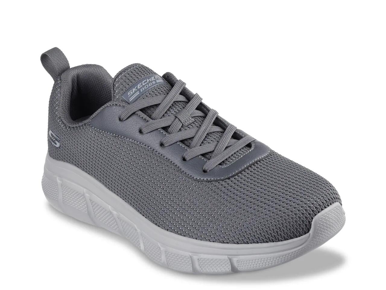 Skechers Extra Wide Width Bobs B Flex Cool Edge Sneaker | Men's | Grey Cover