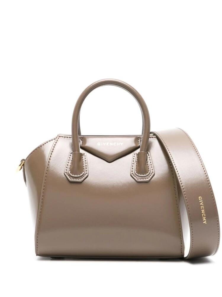 Givenchy mini Antigona leather tote bag - Brown Cover