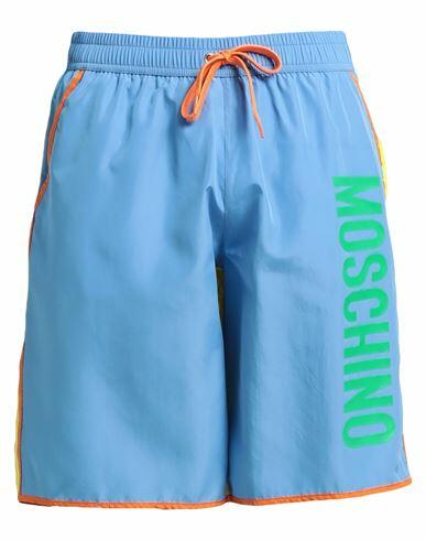 Moschino Man Swim trunks Light blue Polyester Cover