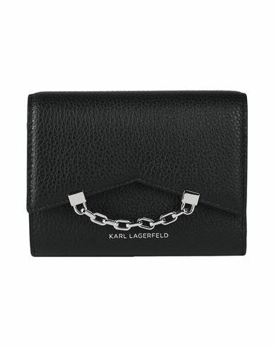 Karl Lagerfeld Woman Wallet Black Bovine leather Cover