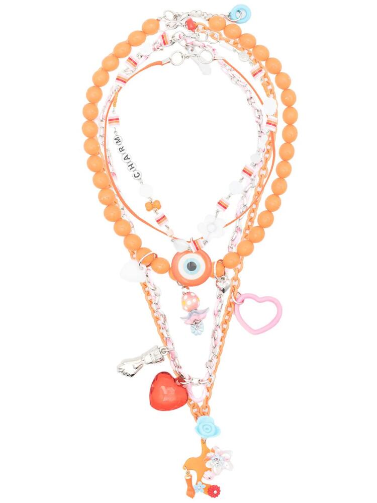 Amir Slama six-strand charm necklace - Orange Cover