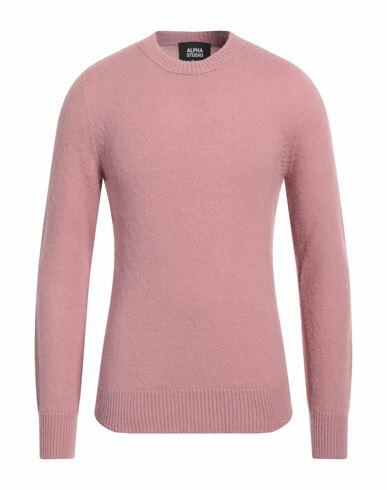 Alpha Studio Man Sweater Antique rose Wool Cover