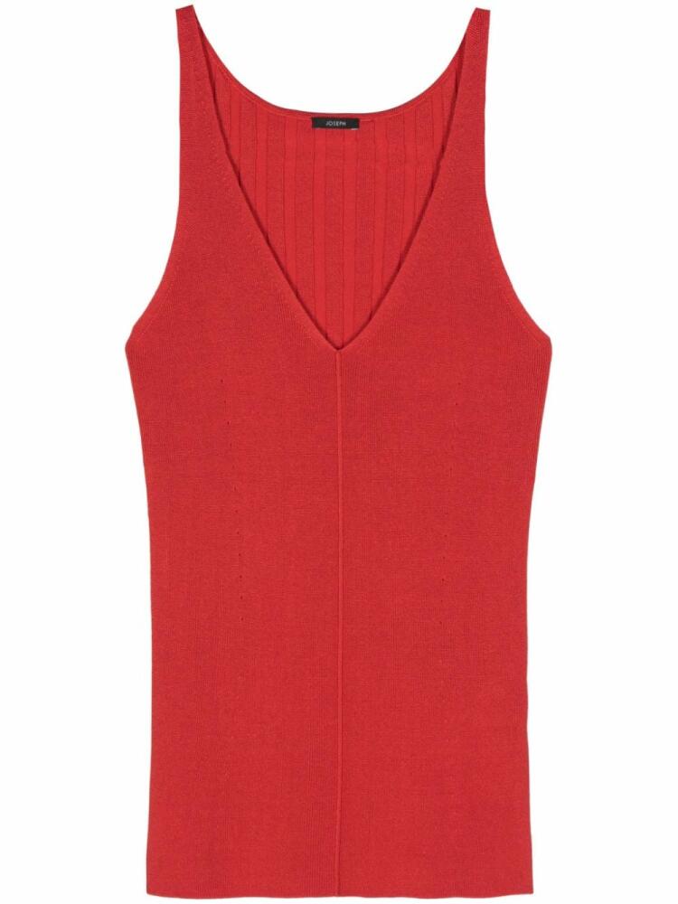 JOSEPH ribbed tank top - Red Cover