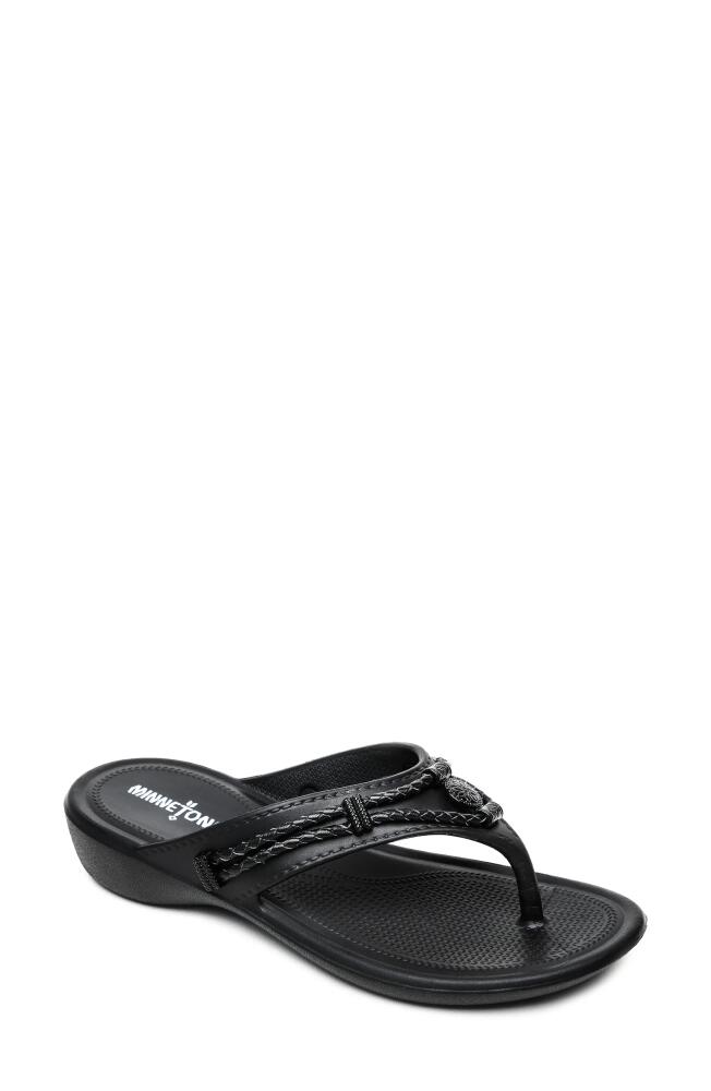 Minnetonka Silverthorne Prism Flip Flop in Black Cover