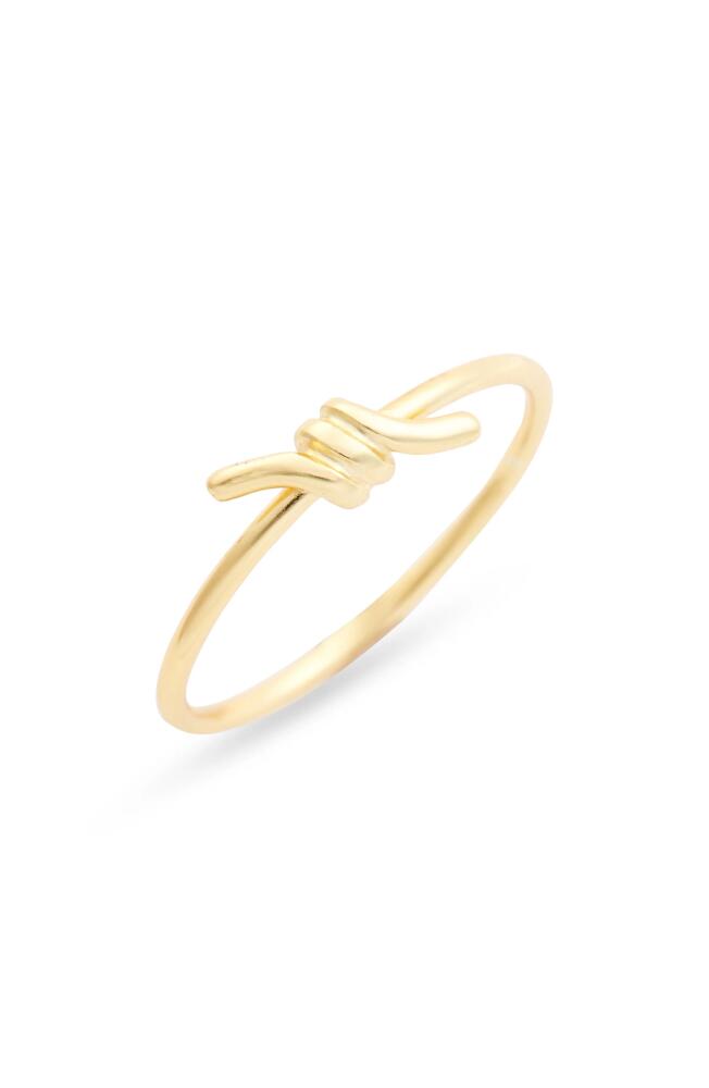 Argento Vivo Sterling Silver Barbed Wire Ring in Gold Cover