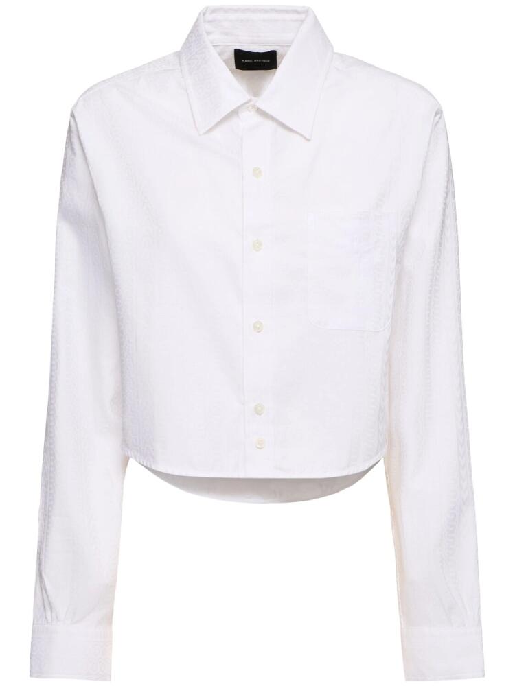 MARC JACOBS Monogram Cotton Poplin Crop Shirt Cover