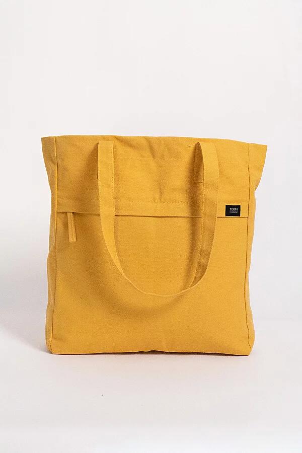 Terra Thread Organic Cotton Multi Pocket Canvas Tote in Mustard Cover