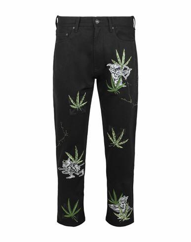 Off-white Weed Skate Fit Jeans Man Jeans Black Cotton Cover