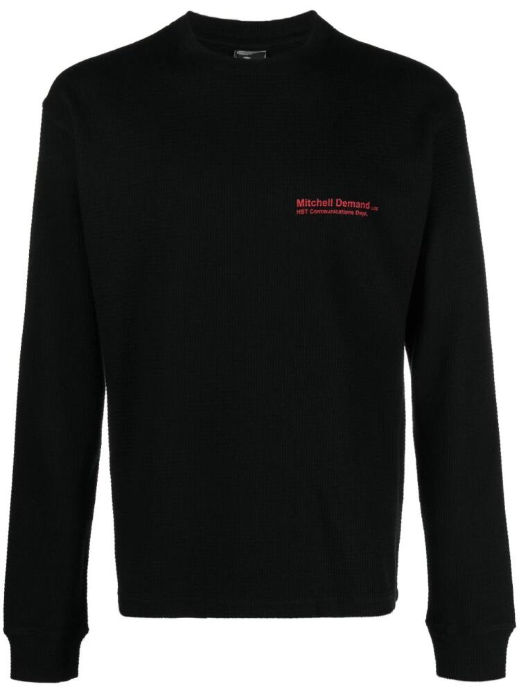 GR10K logo-print cotton jumper - Black Cover