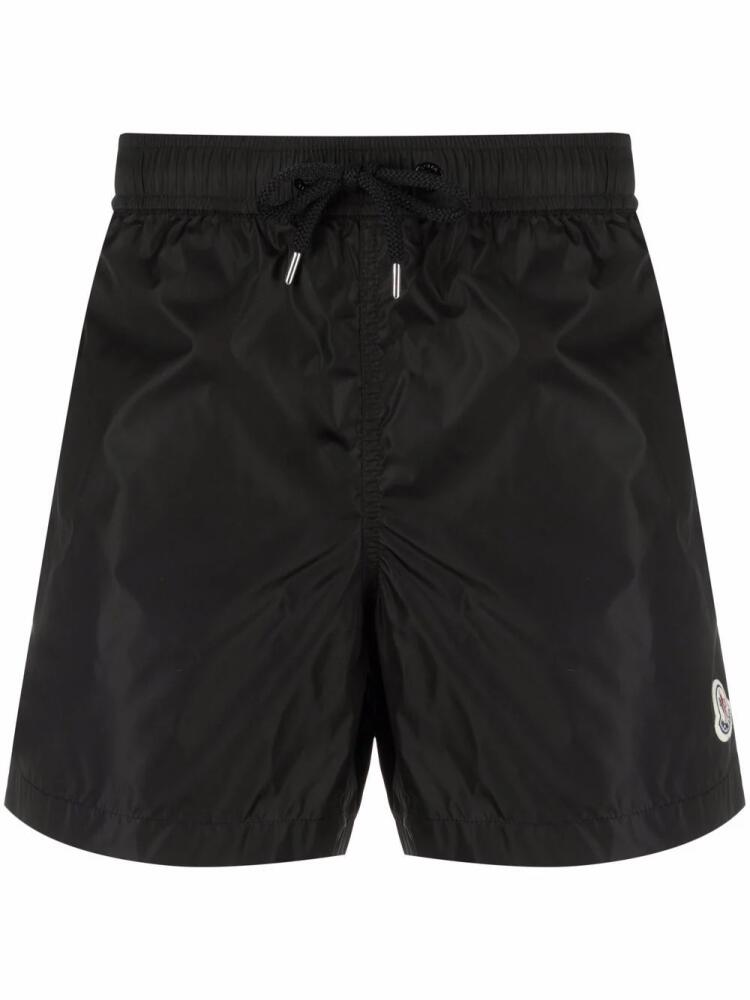 Moncler logo-patch swimming shorts - Black Cover