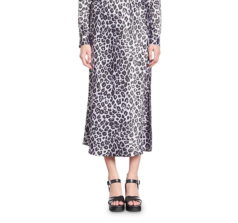 The Kooples Leopard Classic Midi Skirt Cover