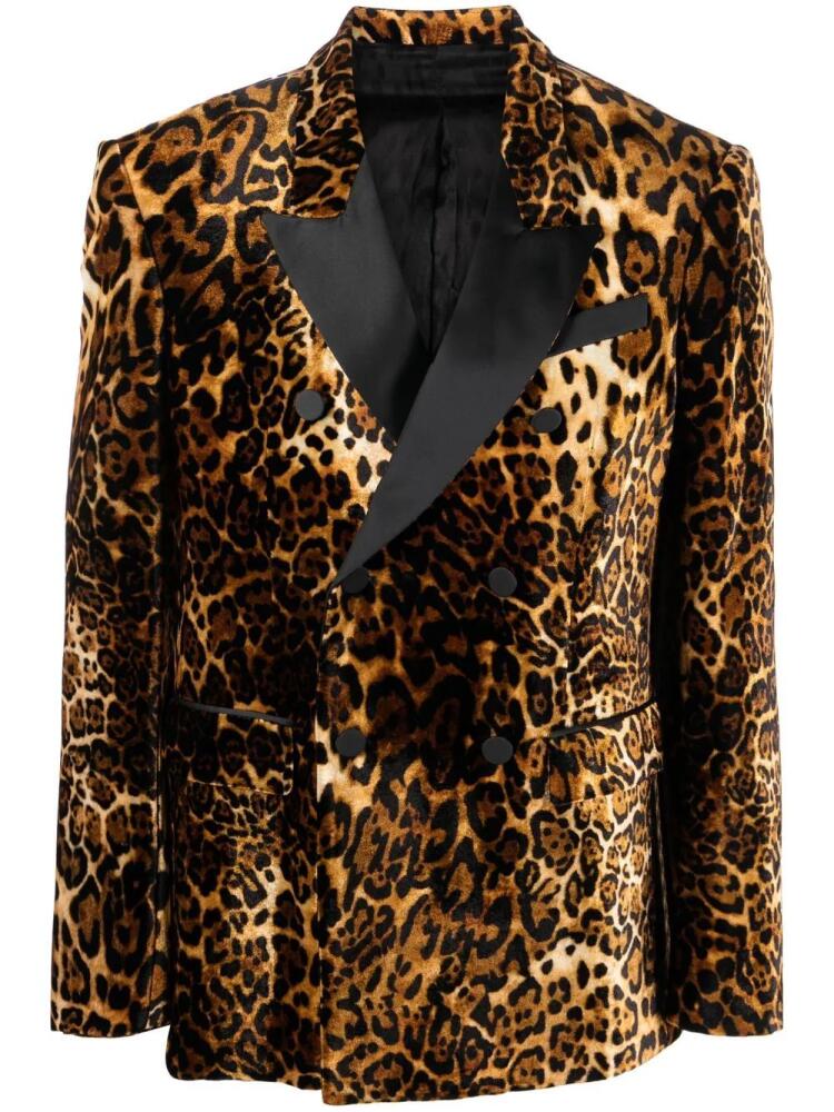 Roberto Cavalli leopard-print blazer - Neutrals Cover