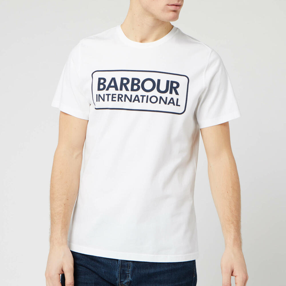 Barbour International Men's Essential Large Logo T-Shirt - White Cover