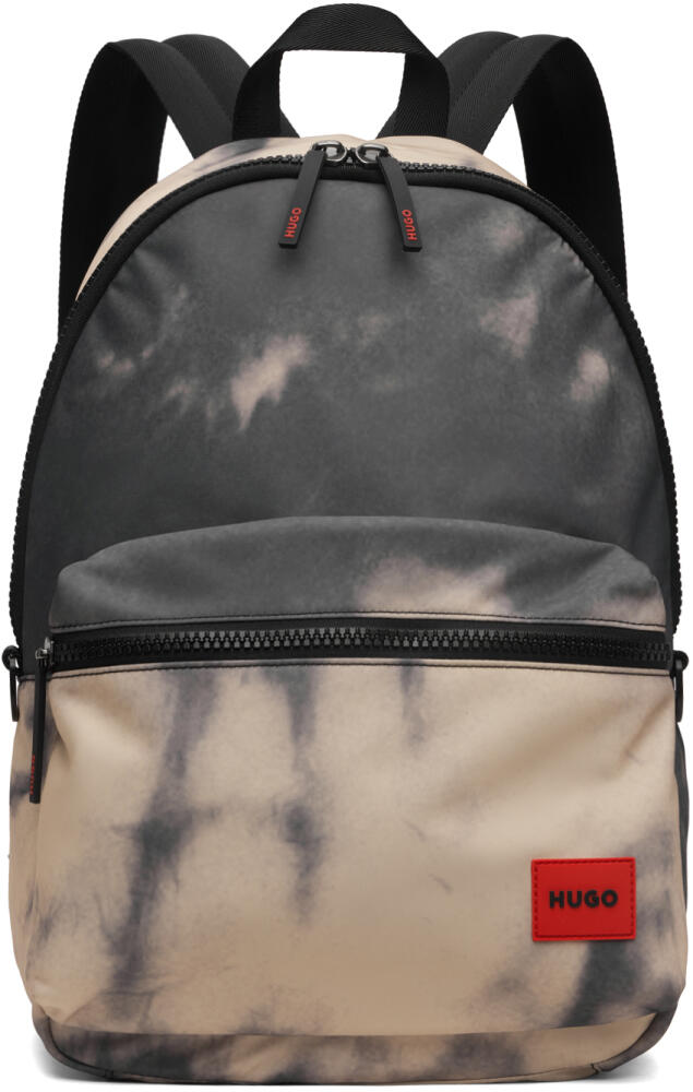 Hugo Black Print Backpack Cover