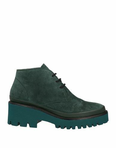 Pons Quintana Woman Ankle boots Deep jade Leather Cover