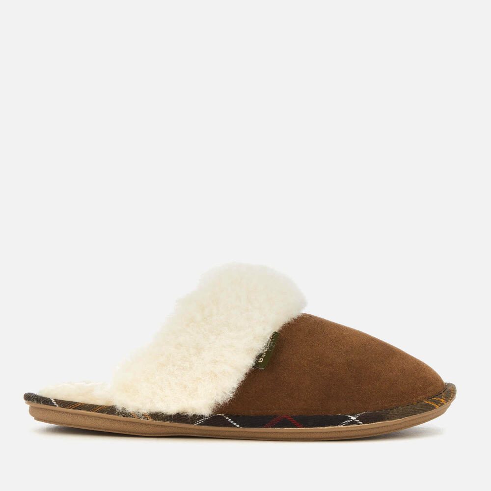 Barbour Women's Lydia Suede Mule Slippers - Camel Cover