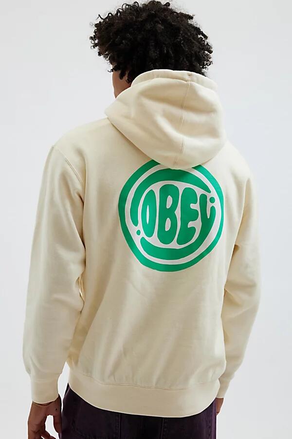 OBEY Bubble Logo Hoodie Sweatshirt in Ivory Cover