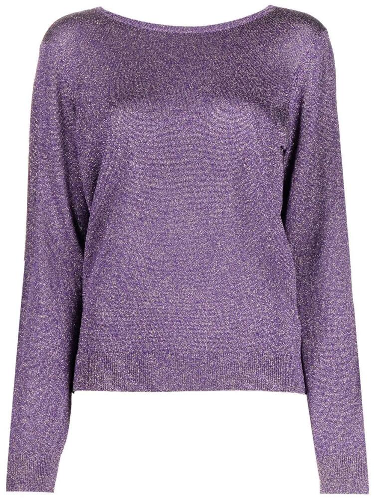 Paule Ka V-back long-sleeve cardigan - Purple Cover