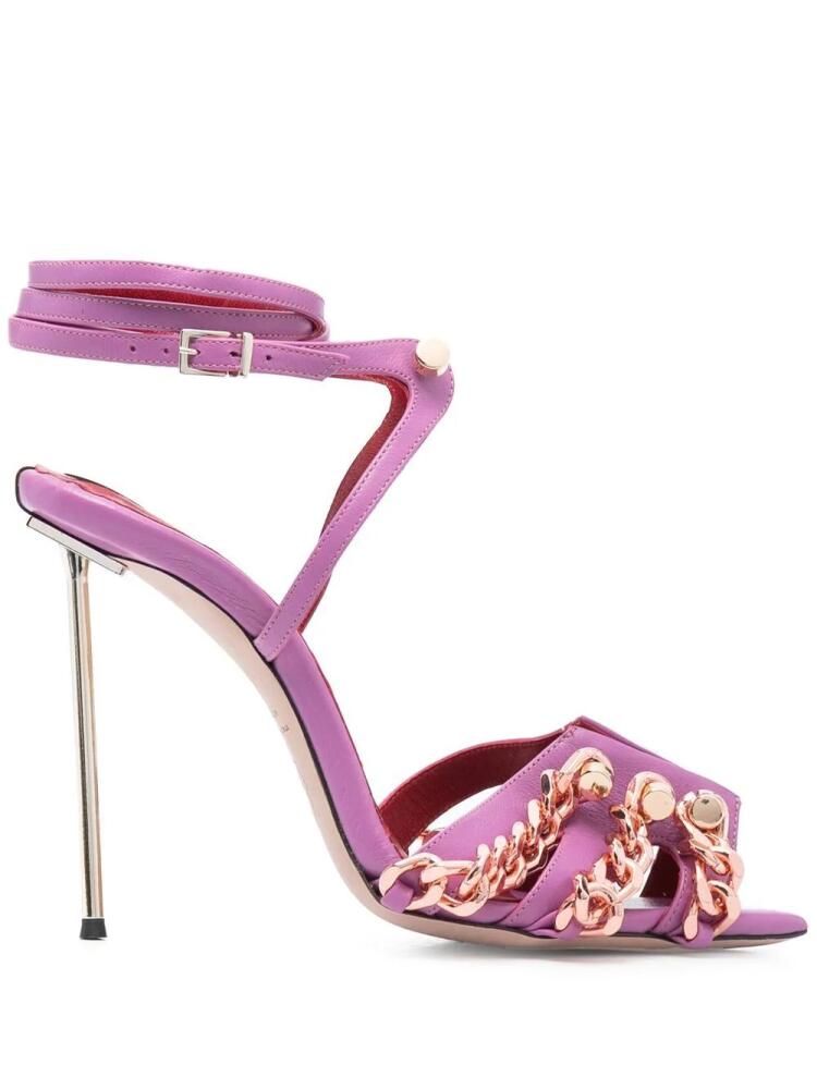 HARDOT chain-detail heeled sandals - Purple Cover